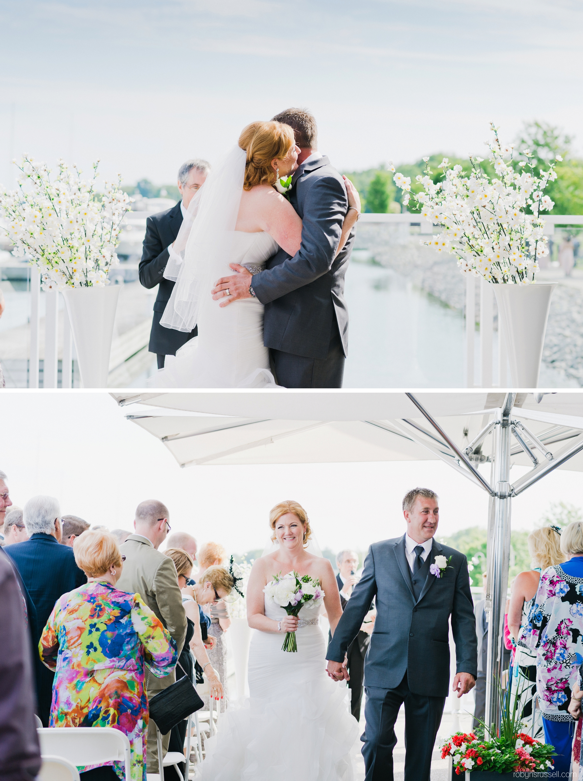 17-the-kiss-walking-down-the-aisle-oakville-wedding-photographer.jpg